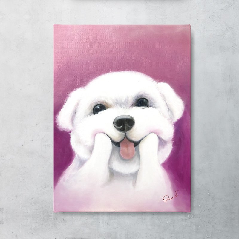 【Smile animal series – Maltese】replica painting - โปสเตอร์ - วัสดุกันนำ้ 