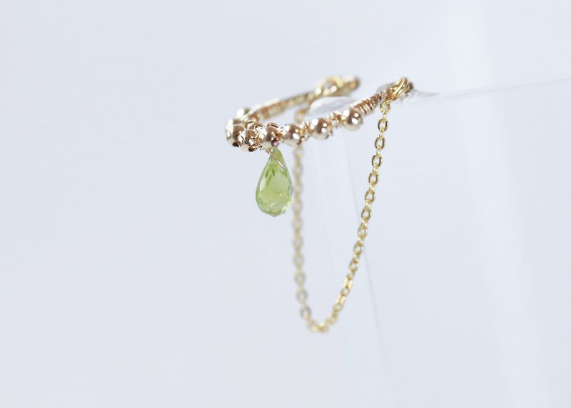 14kgf ear cuff mattina peridot - Earrings & Clip-ons - Semi-Precious Stones Green