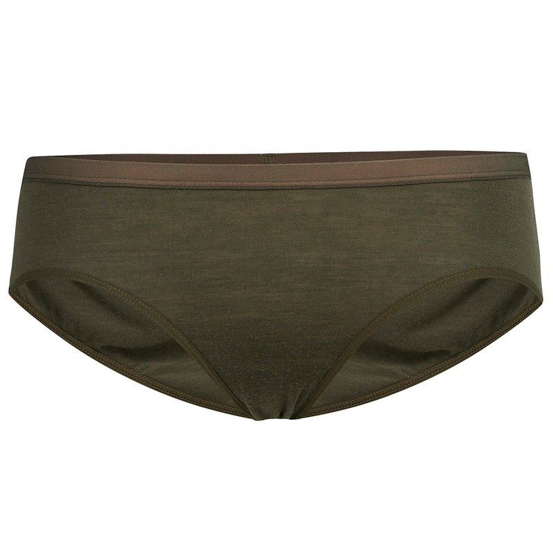 【icebreaker】Female Siren HIP Briefs-BF150-Olive Green - ชุดชั้นในกีฬาผู้หญิง - ขนแกะ สีเทา