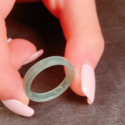 瓔珞珠寶盒 E.L.Jewelry Box 【求‧緣】冰藍水翡翠戒指戒圈 | 國際12圍 | 天然A貨翡翠 | 送禮