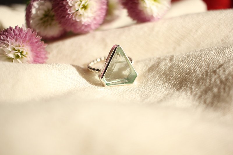 Mint green fluorite ring　 one of a kind - General Rings - Gemstone Green