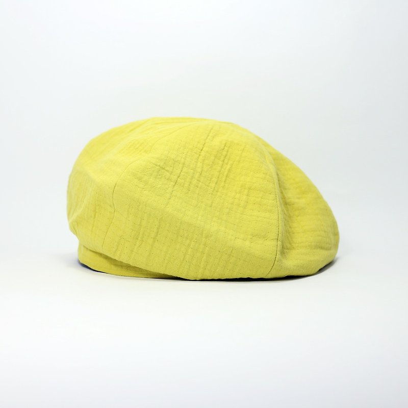 JOJA/Belle/Thick seersucker/Lemon - Hats & Caps - Cotton & Hemp Yellow