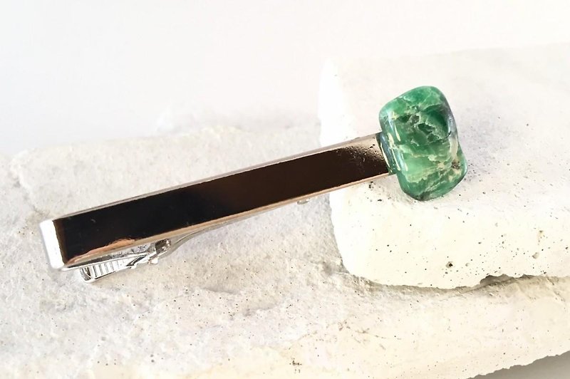 Natural emerald rough ◇ Tie clip ◇ - Other - Other Materials 