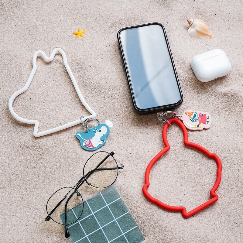 【iam我適文創】MOOMIN 手機矽膠手環掛繩附掛片 - 手機掛繩/背帶 - 塑膠 