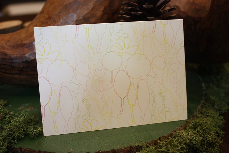 Postcard_flowers and grass outlines - Cards & Postcards - Paper 