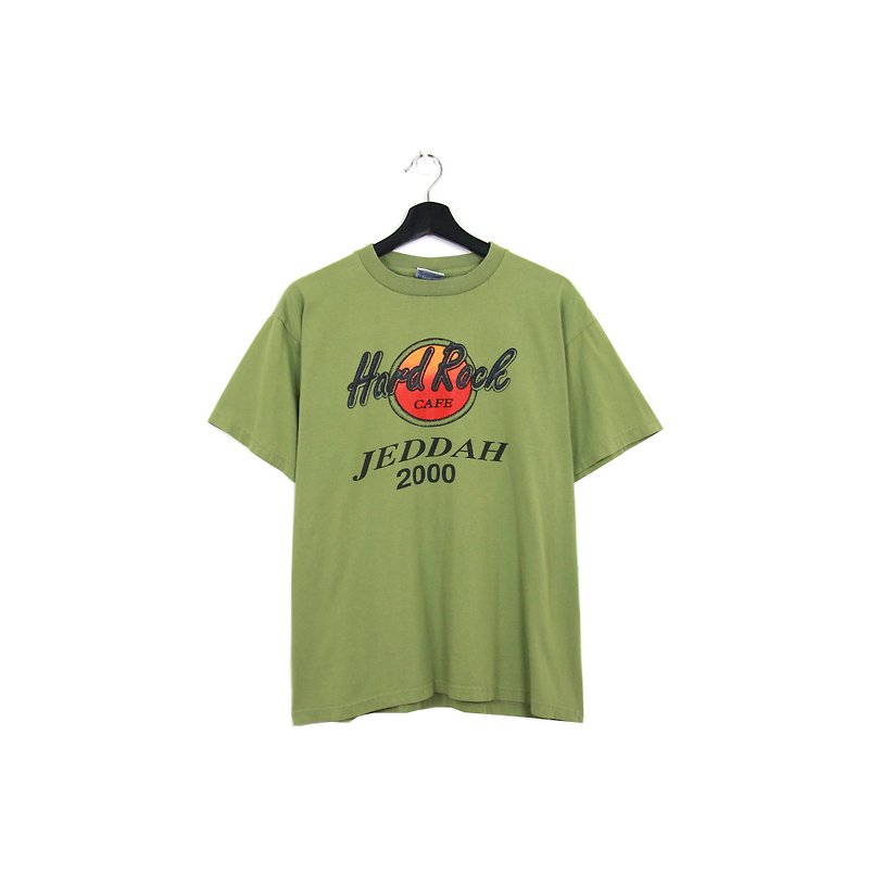 Back to Green::Hard Rock 茶色底 夕陽 男女皆可穿vintage t - T 恤 - 棉．麻 