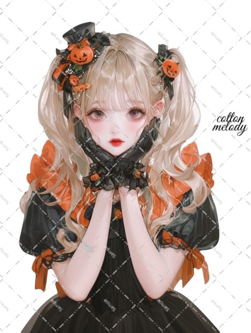 original sticker no.7031 人物ステッカー オリジナルステッカー 人物ステッカー 女の子ステッカー オリジナル人物ステッカー - 貼紙 - 紙 