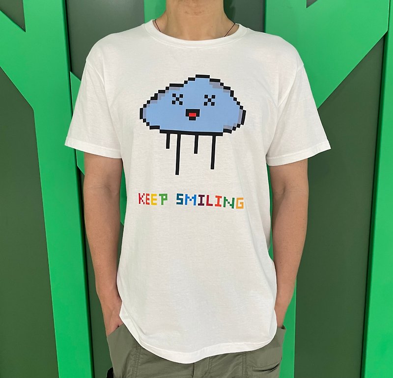 Keep Smiling from 2+SQUAD - Men's T-Shirts & Tops - Cotton & Hemp White