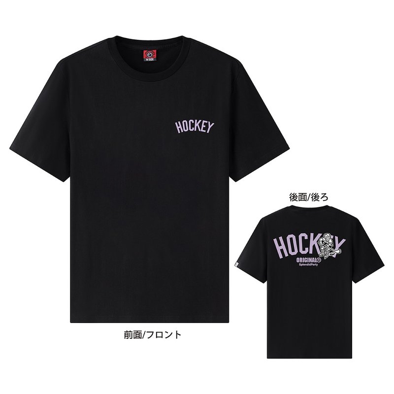 Regular Character T-Shirt - Hockey(Black) Aa - Men's T-Shirts & Tops - Cotton & Hemp Black