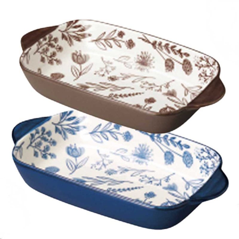 A gratin dish'' for gratin but also for a wide range of oven dishes Set Of 2pc - Plates & Trays - Pottery Multicolor