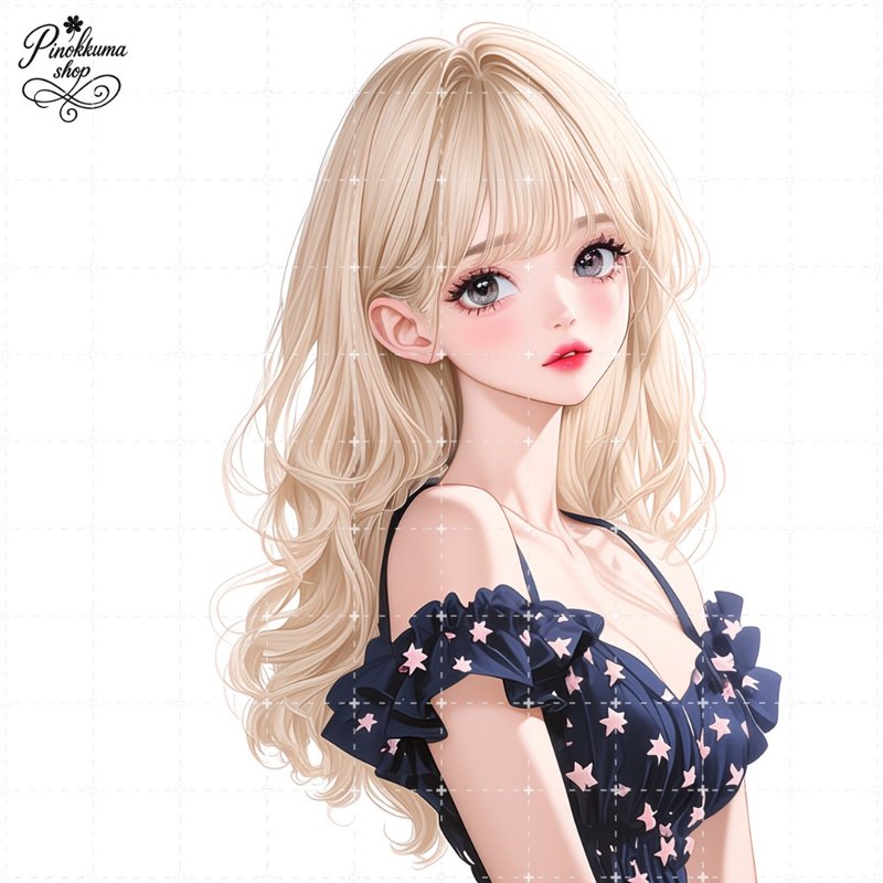 人物ステッカー 女の子ステッカー コラージュ素材 - 貼紙 - 紙 