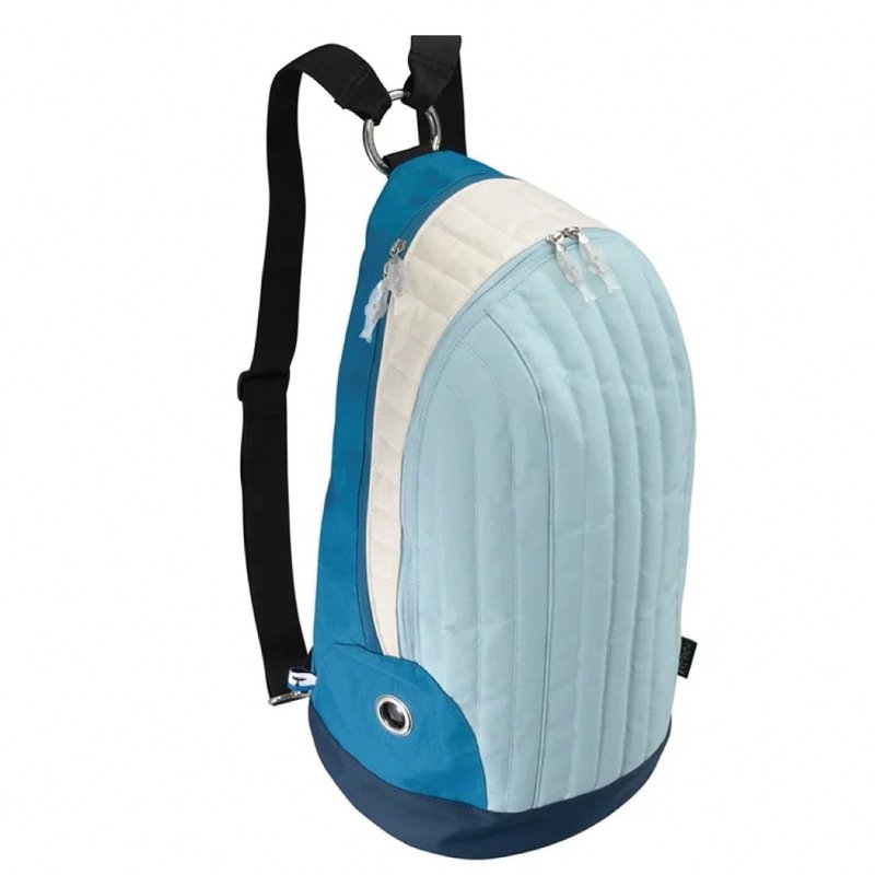 Morn Creations Genuine Blue Whale Backpack (Small) (BW-114) - กระเป๋าเป้สะพายหลัง - วัสดุอื่นๆ สีน้ำเงิน