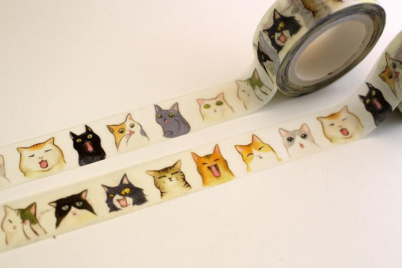 Cat's afternoon paper tape - Washi Tape - Paper Transparent
