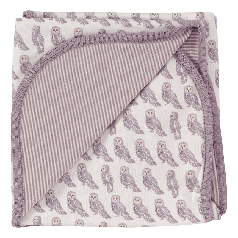 100% Organic Cotton Purple Owl Baby Towels British Brand - Baby Gift Sets - Cotton & Hemp Purple