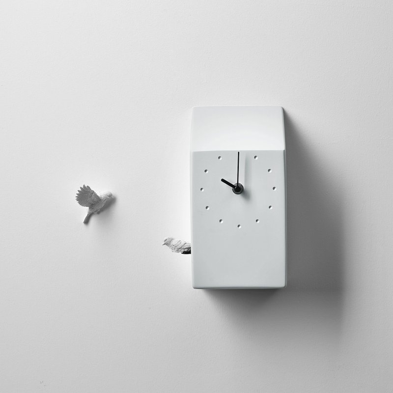 haoshi Good Things Design Cuckoo Clock - Home - Light Grey Edition - นาฬิกา - เรซิน 