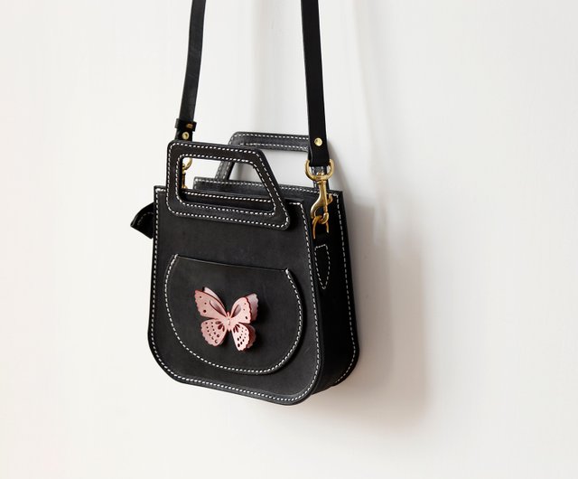 Cutting line] Lock butterfly ladies one-shoulder messenger bag