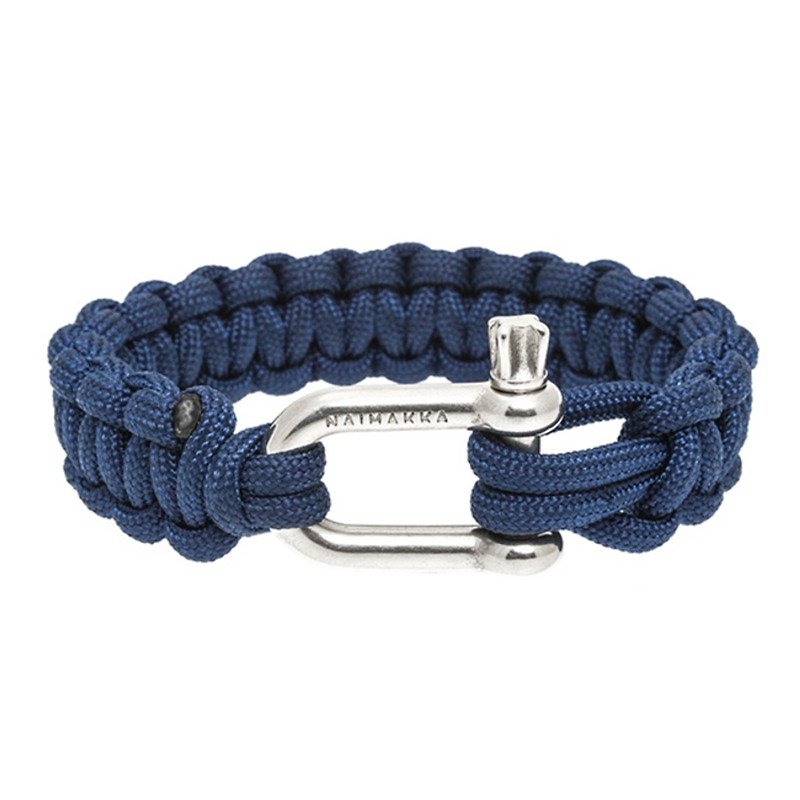 Naimakka parachute rope survival bracelet (blue) - สร้อยข้อมือ - เส้นใยสังเคราะห์ สีน้ำเงิน