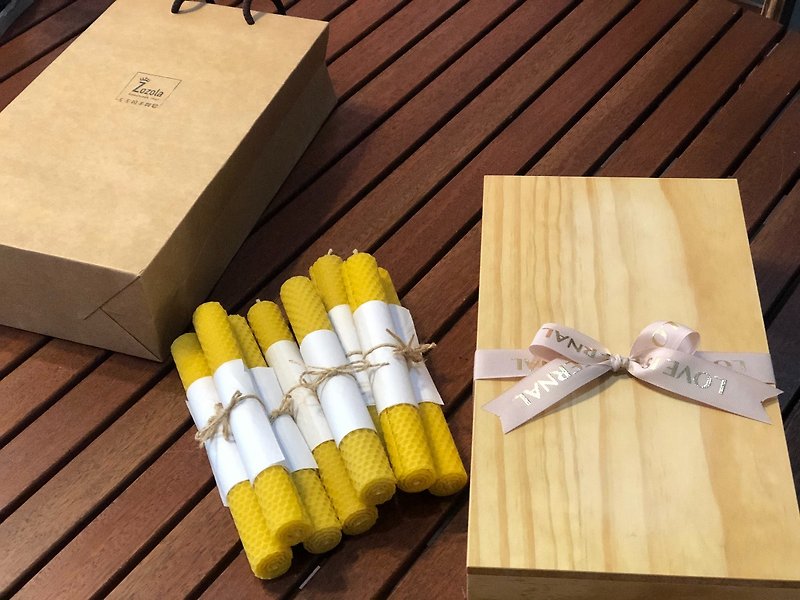 Hand Rolled Beeswax Candles | Rich Honey Fragrance | Christmas Decoration Gifts - Candles, Fragrances & Soaps - Wax Khaki