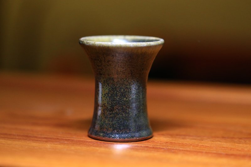 【 柴燒 】墨綠色落灰 茶杯 酒杯 品茗杯 - 茶壺/茶杯/茶具 - 陶 綠色