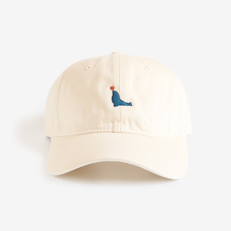 seal baseball cap - Hats & Caps - Cotton & Hemp White
