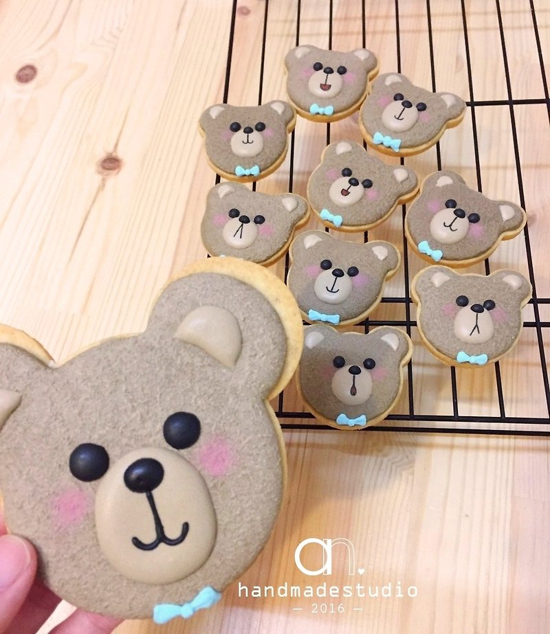 Teddy Bear icing biscuits (5pcs) by anPastry - Handmade Cookies - Fresh Ingredients 