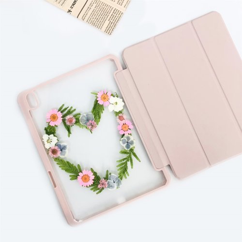 FeimeiPresents 愛心花環手工押花iPad殼 iPad Air 11寸13寸iPad Pro11寸13寸