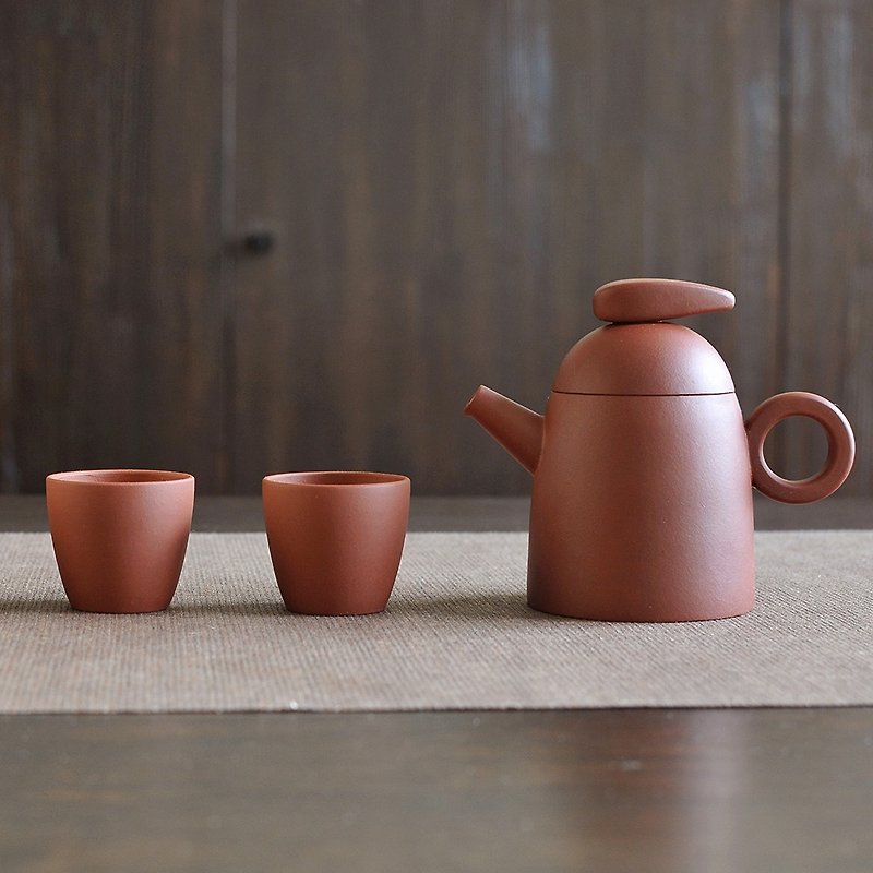 Weishi generals teapot purple sand tea set ceramic teapot teacup set household set Jingdezhen creative gifts - Bar Glasses & Drinkware - Pottery 