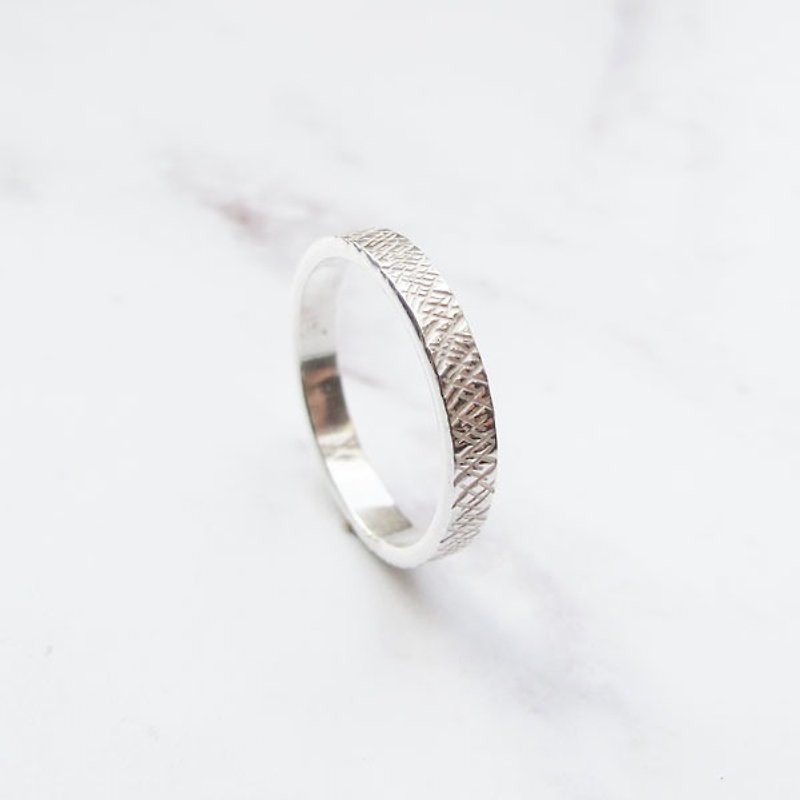 Big staff Taipa [manual × custom × DIY] X irregular pattern - male ring (can ring inside the ring) - General Rings - Sterling Silver Silver