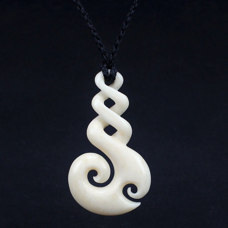 Simple personality retro infinite symbol spiral leaf tail men and women jewelry clavicle necklace the most special gift - Necklaces - Other Materials 