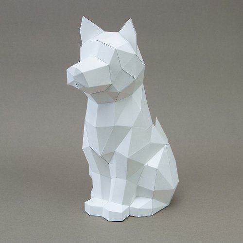 問創 Ask Creative DIY手作3D紙模型 禮物 擺飾 狗狗系列-米克斯狗(4色可選)