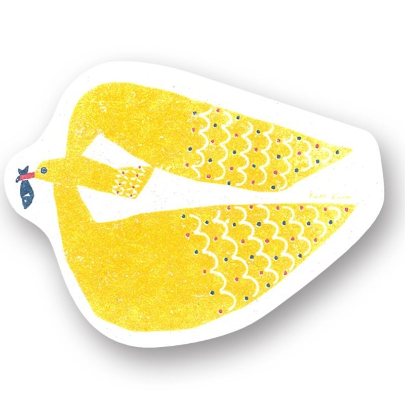 e.pop-up sponge_katakata seagull sponge - อื่นๆ - ผ้าฝ้าย/ผ้าลินิน สีเหลือง