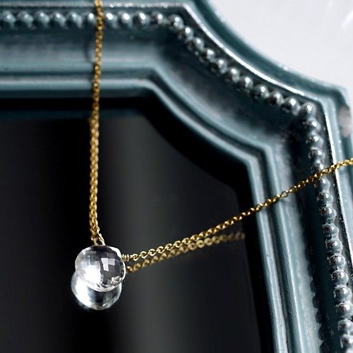 lipattijewelry 水晶マロンカットのネックレス Claire