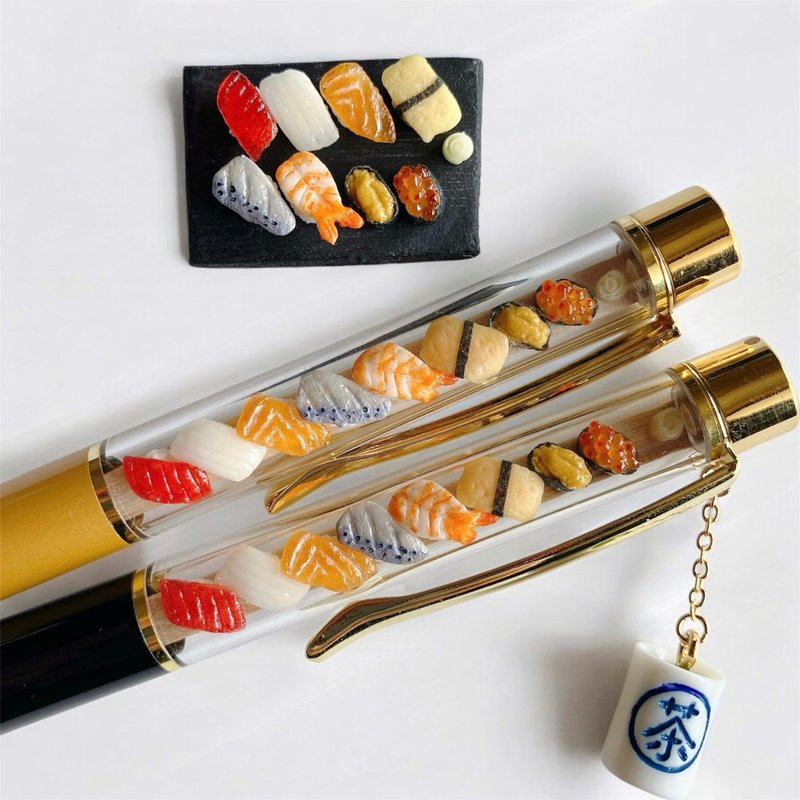 ballpoint pen / miniature sushi - 原子筆/中性筆 - 黏土 多色