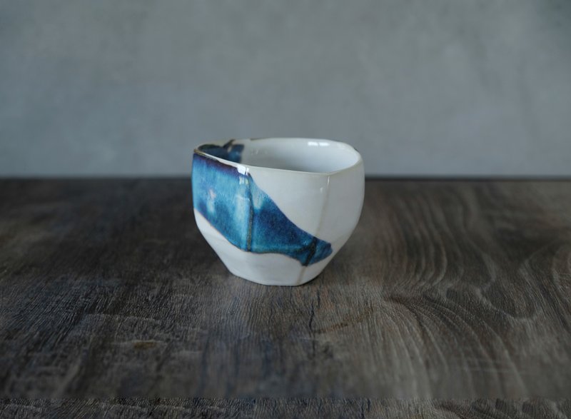 青抹 大面取_茶碗 - 茶壺/茶杯/茶具 - 瓷 白色