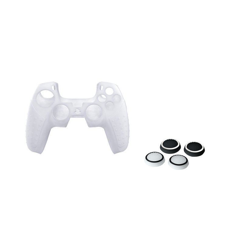 【PS5 Accessories】Silicone Rubber Cover Skin Case & Thumb-Stick Grip Deluxe Set - Gadgets - Silicone Multicolor