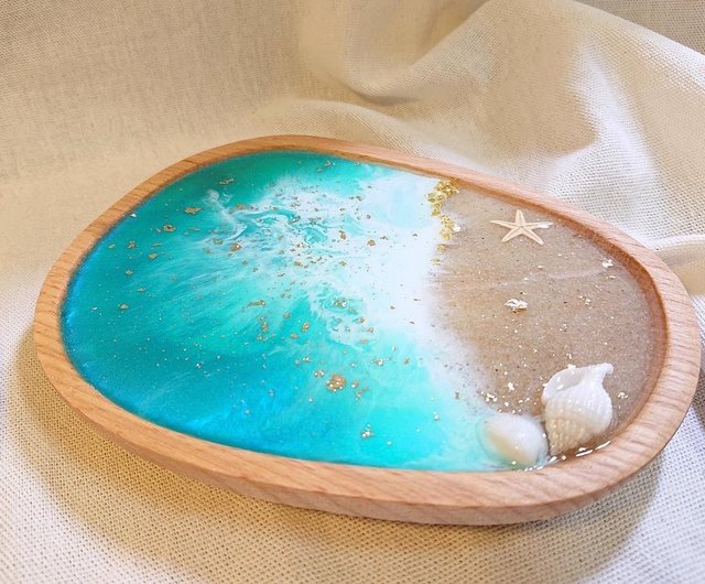 Ocean Waves Resin Wood Board 】 - Shop cplus-resinart Serving Trays & Cutting  Boards - Pinkoi