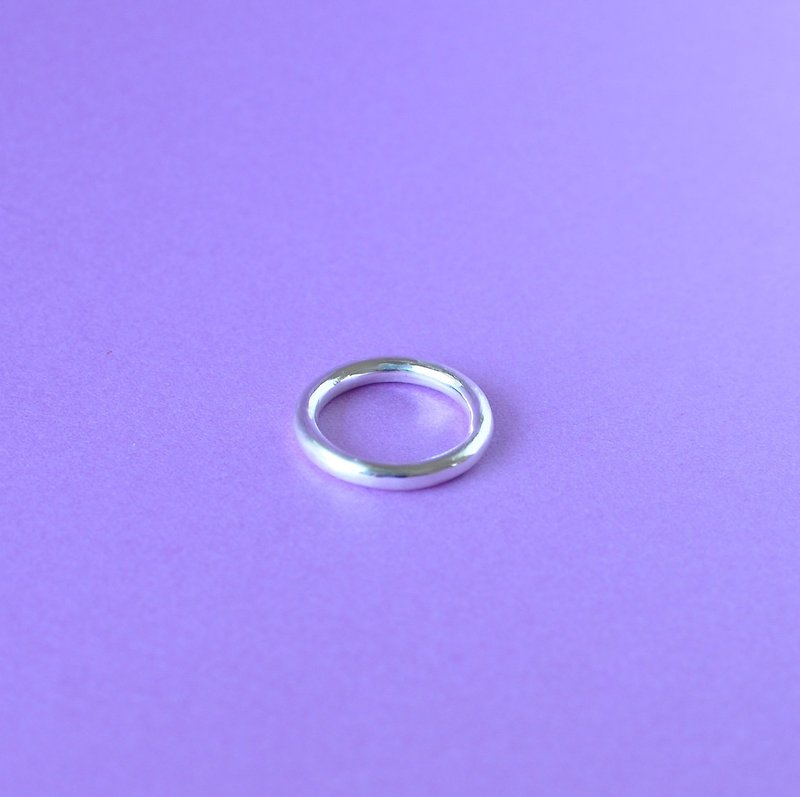 Daily silver ring 3mm simple round wire - General Rings - Other Metals Silver