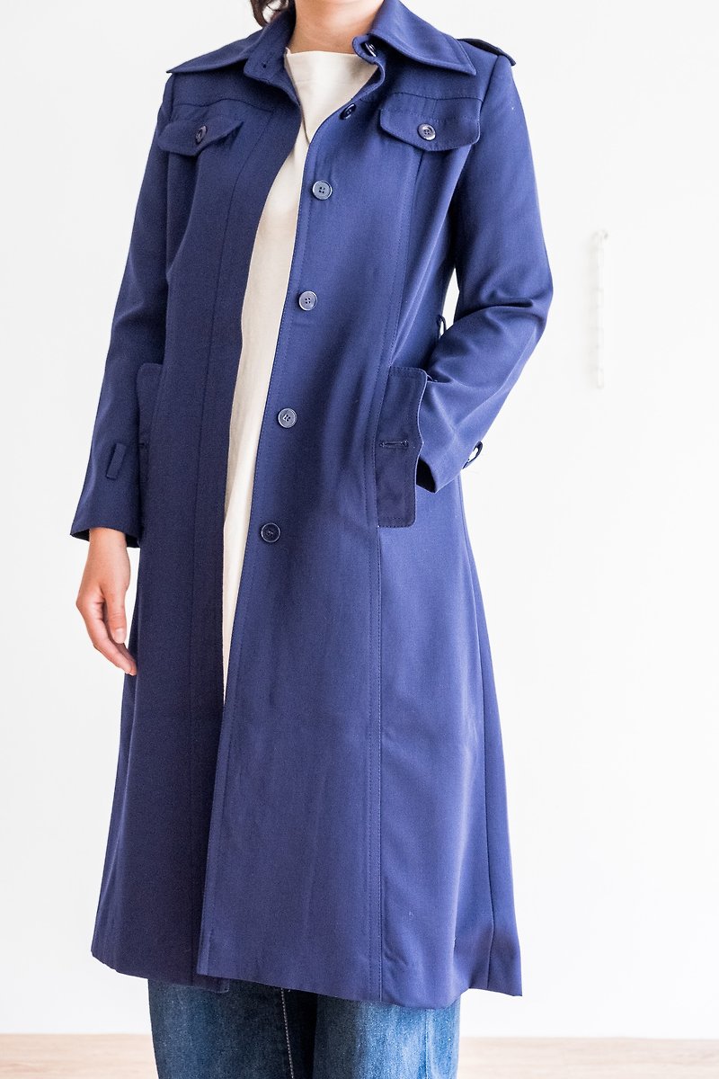 Vintage Coat / no.33 - เสื้อแจ็คเก็ต - วัสดุอื่นๆ สีน้ำเงิน