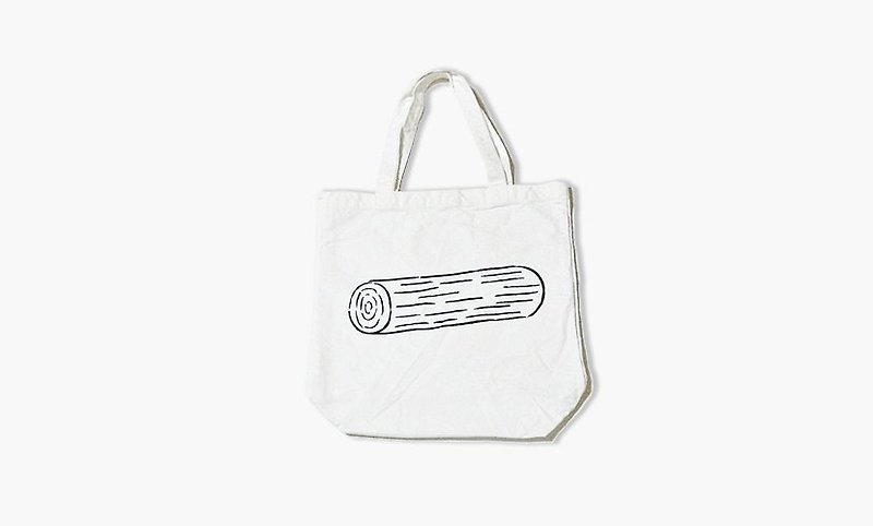 NORITAKE-まるたLog Tote Bag - Messenger Bags & Sling Bags - Cotton & Hemp White