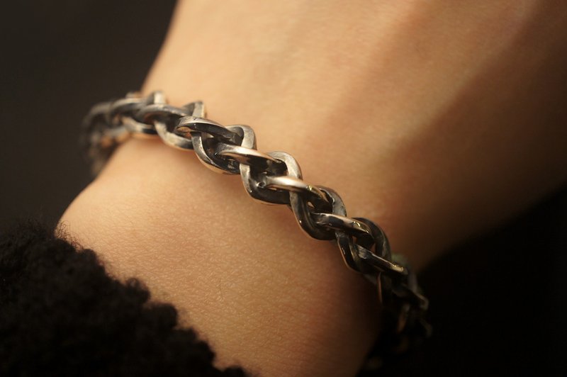 The Silver 4 Strands Round Braid Bangle (925 Sterling Silver) - Bracelets - Sterling Silver Silver