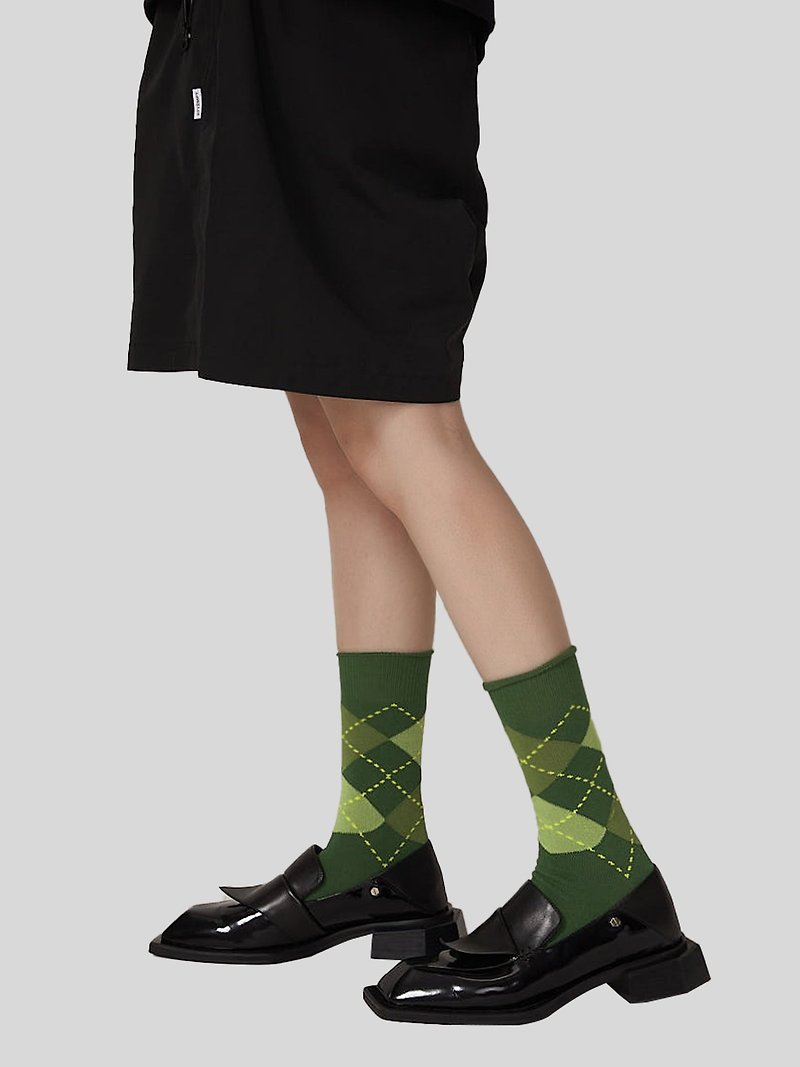 HM優雅的英國淑女 女款中筒襪 共2色 - 襪子 - 棉．麻 多色