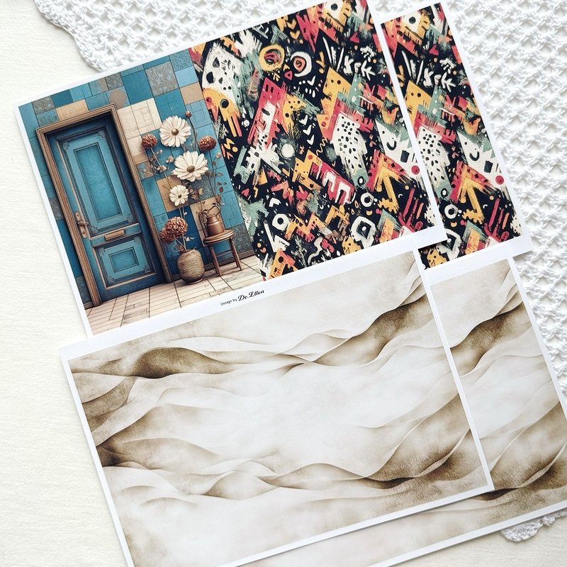 Z509 - a variety of background - 貼紙 - 紙 