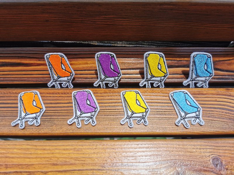 Camping Series - Camping Bench Embroidered Badge - Badges & Pins - Thread 