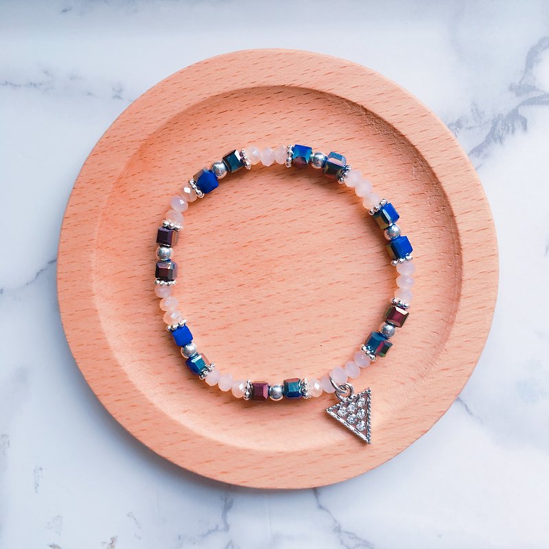 Regura lobster | colorful halo of the triangular box bracelet - Bracelets - Other Metals Blue