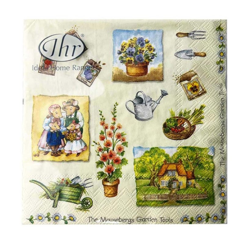 German IHR-33*33cm Napkin-Rat Family Farm - Place Mats & Dining Décor - Paper Multicolor