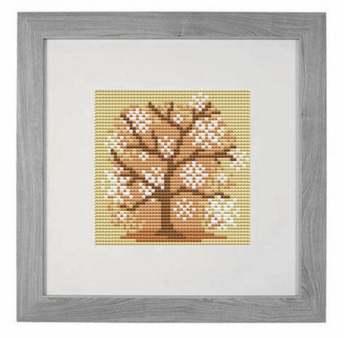 Embroidery Dreams 刺繡 貓 easy embroidery DIY, Snow tree cross stitch pattern pdf