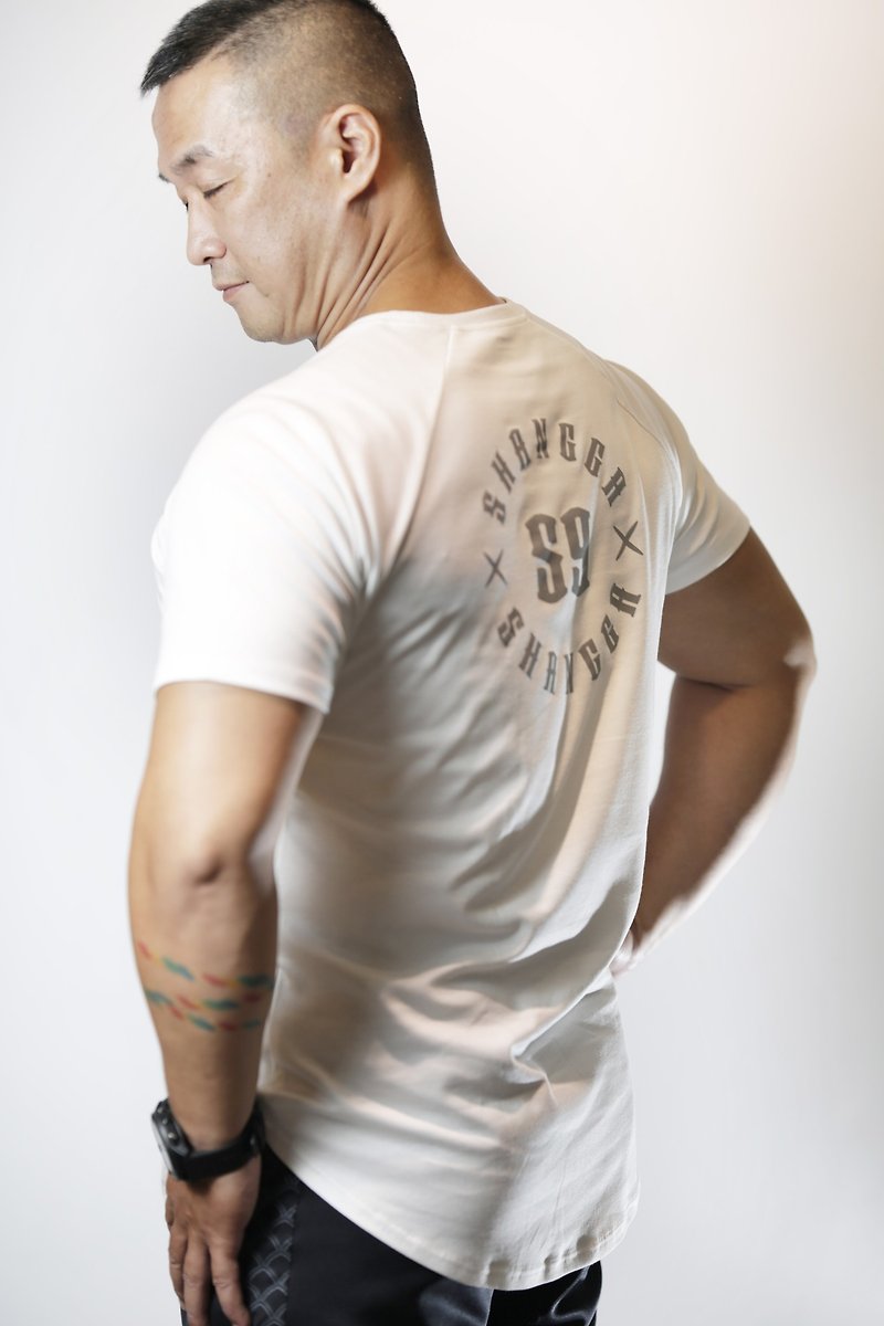 雙鉀SG Combed Cotton【 Logo T-shirt】 - 男裝運動服/上衣 - 棉．麻 白色