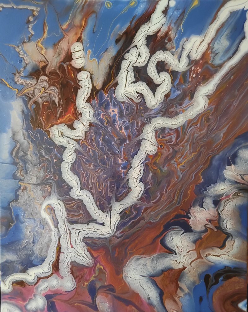 原畫流體藝術抽象畫的數位印刷版可供下載 - 電子似顏繪/繪畫/插畫 - 其他材質 