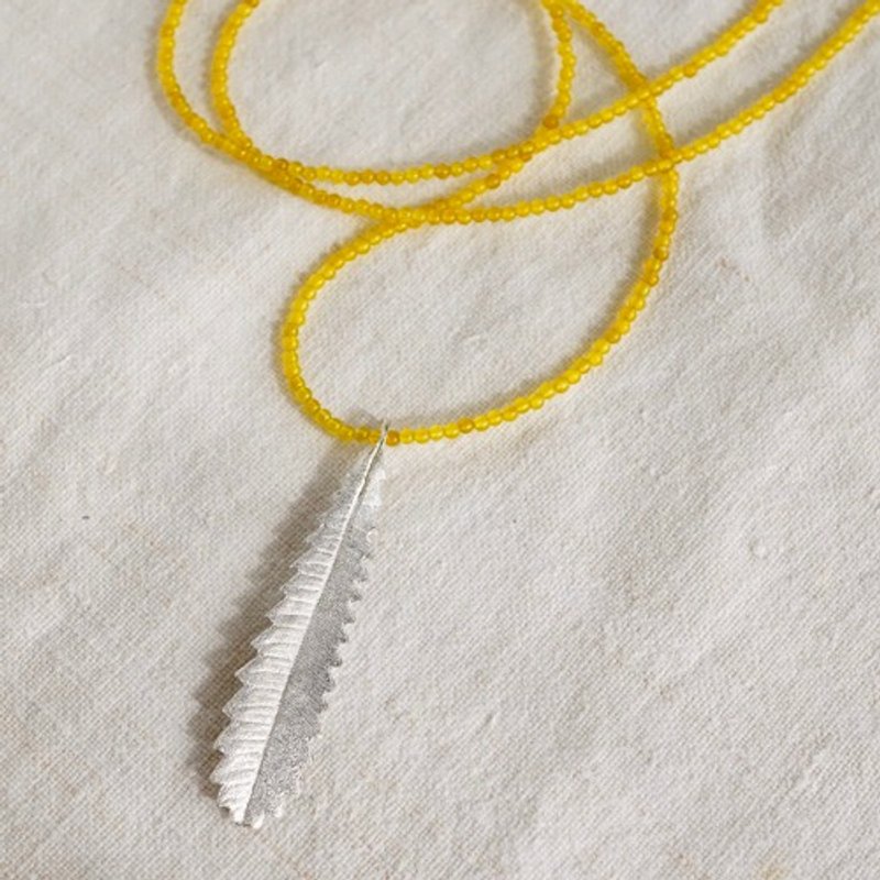 Banksia leaf necklace [P096SV(NS)] - 項鍊 - 其他金屬 