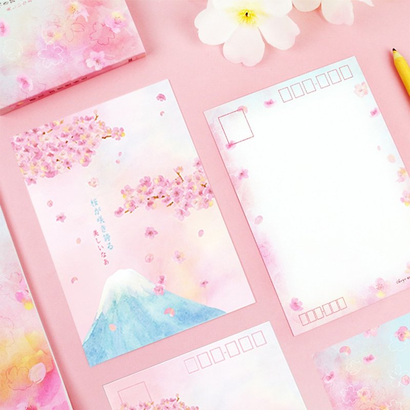 Chuyu Postcard/Blessing Thank You Card/Creative Cute Card-Sakura の日 - การ์ด/โปสการ์ด - กระดาษ สึชมพู